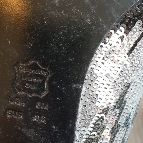 Silver and black Nina Heels size 6m. - Picture 5 of 5